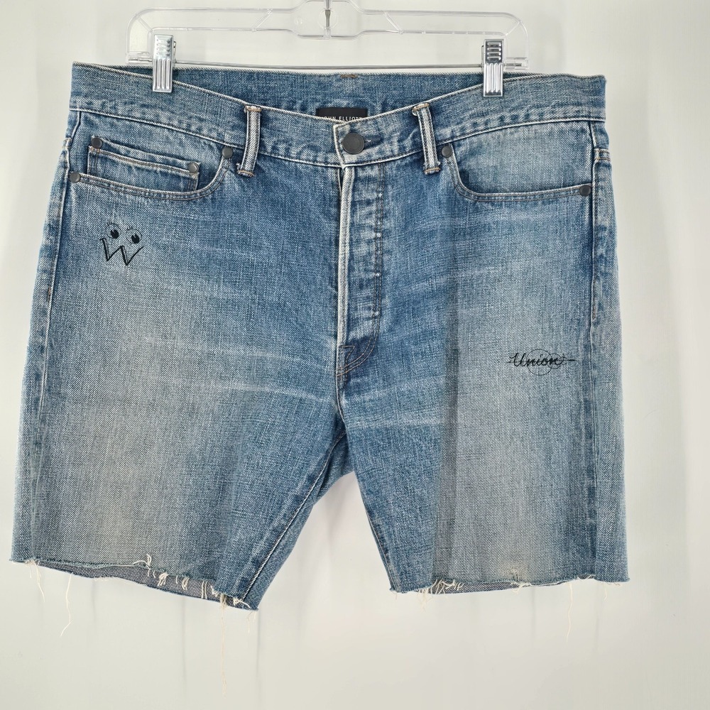 John Elliott x Dr Woo Union Shorts Size 34 distressed 7” Inseam UNISEX *Altered*
